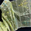 Mint Green Jamdani Saree: Handcrafted 84 Count Half-Silk