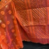 Marmalade Orange Jamdani Saree: Handcrafted 80-Count Half-Silk