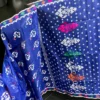 Royal Blue Jamdani Saree: Handcrafted 84-Count Half-Silk