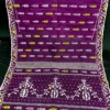 Midnight Purple Jamdani Saree: Handcrafted 84 Count Half-Silk