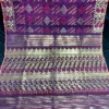 Magenta Purple Jamdani Saree: Handcrafted 84 Count Half-Silk