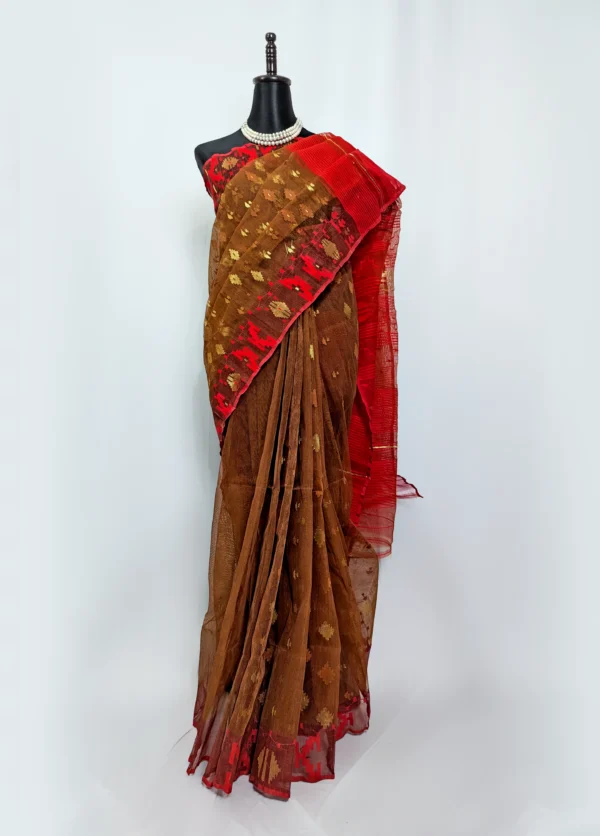 Rustic Elegance Jamdani Saree - JS-174