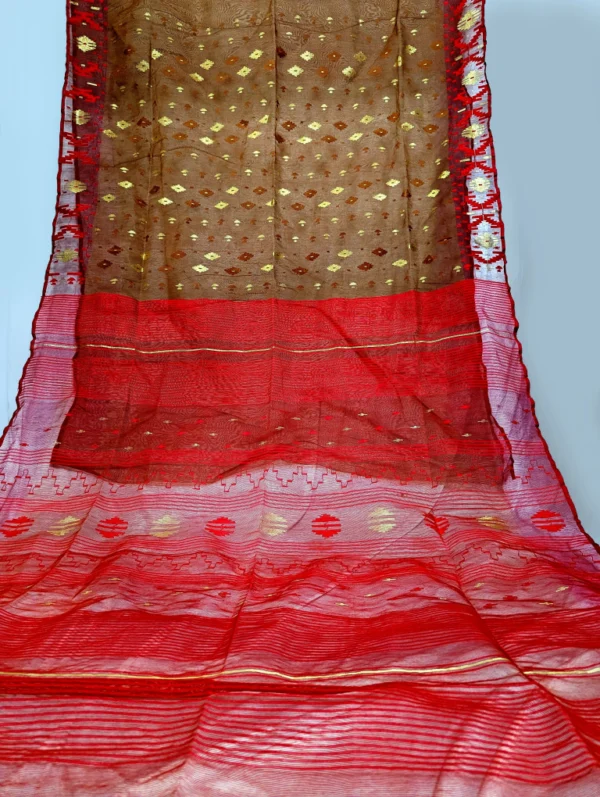 Rustic Elegance Jamdani Saree - JS-174