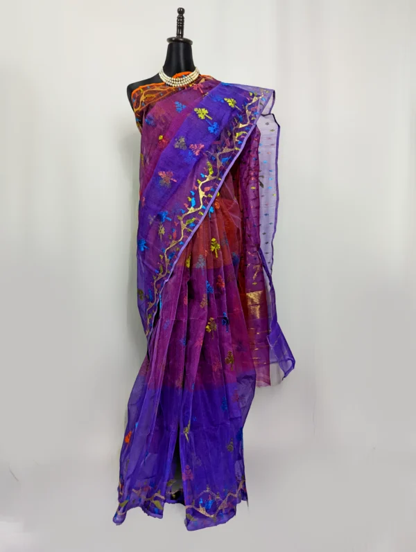 Vibrant Symphony Jamdani Saree - JS-176