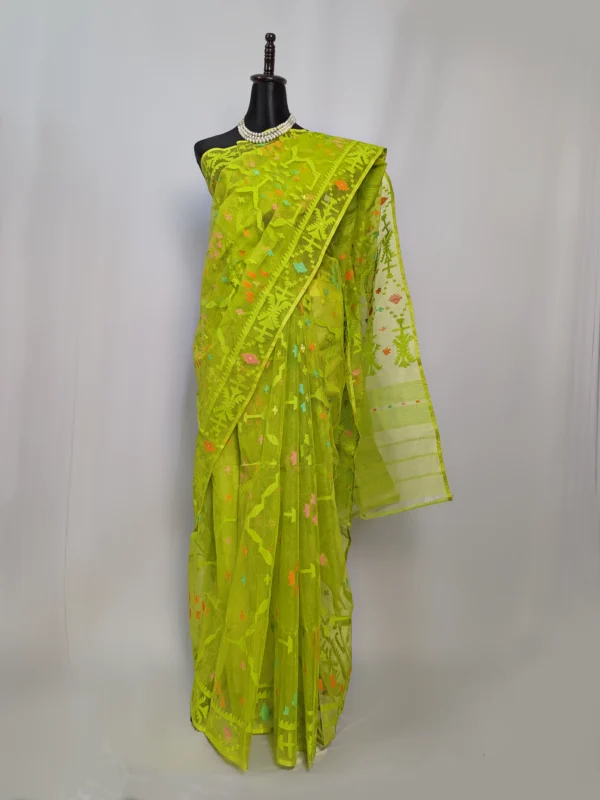 Neon Glow Jamdani Saree - JS-178