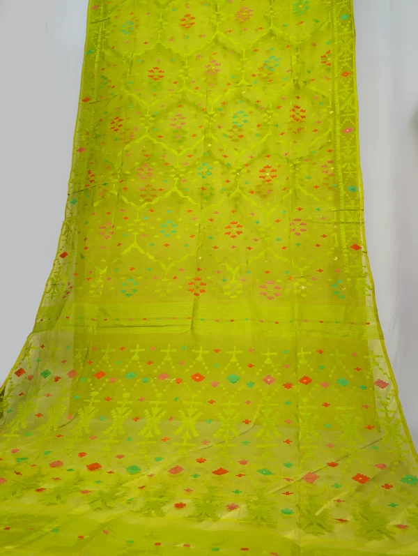 Neon Glow Jamdani Saree - JS-178