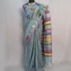 Lake Grey Delight Jamdani Saree - JS-183